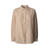 Pepe Jeans za ženske. PL305033 Oranžna srajca Dream Shirt (XS), Priložnostno, Lan, Dolg rokav