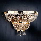 ORION Zidna svjetiljka SHERATON 24k pozlacena, 3 žarulje - Dnevni boravak/blagovaonica - 24 karatno pozlaceno, prozirno - Metal