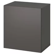 BESTA Spojene police s vratima, tamnosiva/Lappviken tamnosiva, 60x42x64 cm