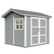 Timbela Vrtna hišica vrhunske kakovosti 5,9 m2 - V252x250x294 cm - s tlemi in bitumenskimi ploščicami - TIMBELA M913A-CAVERN STEEL, (5000117203)