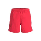JACK & JONES Kratke kopalne hlače JPSTBILL meta / krvavo rdeča