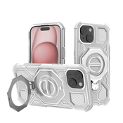 Hibridna maska Carbon Shield Pro za iPhone 15 - white transparent