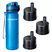 Boca za filtriranje vode Aquaphor - City, 0.5 l, 3 filtera, plava