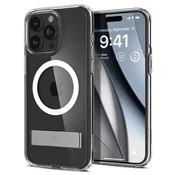 Spigen Ultra Hybrid S MagSafe etui s stojalom za iPhone 15 Pro prozoren