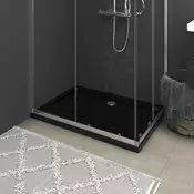 vidaXL Pravokotna ABS tuš kad črna 80x110 cm
