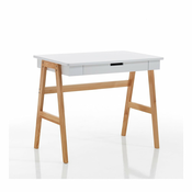 Radni stol s bijelom plocom stola 55x90 cm Karro – Tomasucci