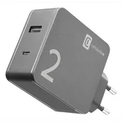 CellularLine Cellularline Hišni polnilec DUO CHARGER 1x USB-C, 1x USB 42W PD