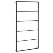 Stalak za rucnike crni 60 x 10 x 116 cm celicni