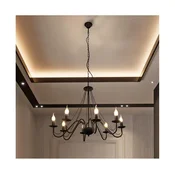 Luster na lancu MALBO 8xE14/10W/230V crni