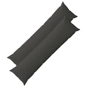 vidaXL Prevleka za blazino 2 kos HEERLEN Temno siva 40 x 145 cm Blago
