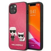 Karl Lagerfeld KLHCP13SPCUSKCP iPhone 13 mini 5.4 fuksija/fuksija trdo ohišje Ikonik Karl & Choupette
