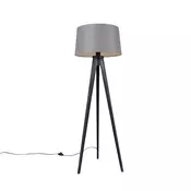Trikotnik črne barve s platnenim odtenkom temno sive barve 45 cm - Tripod Classic