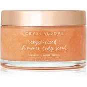 Crystallove Rose Quartz Shimmer Body Scrub piling za telo bleščeč 200 g