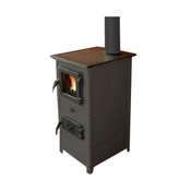 MBS Hera Plus Pec na cvrsto gorivo, 7 kW, Standardna, Crna