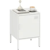 HOMCOM HOMCOM nočna omara jeklo 40D x 40Š x 56V cm Bel, (5000234828)