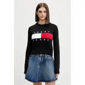 Tommy Jeans Pulover  mornarska / rdeča / črna / bela