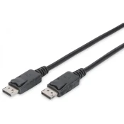 DIGITUS Digitus DisplayPort priključni kabel DisplayPort  vtič\, DisplayPort  vtič 2.00 m črna DB-340100-020-S okrogel\, dvojno oklopljen DisplayPort kabel, (20418877)
