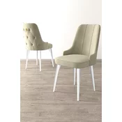 Hanah Home Set stolica Newa, 46x94x46 cm, 4 komada, Krem-bele