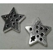 Metalni privesci mali zvezda boja celika
