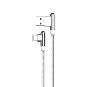 Kaku Elbow kabel USB/Lightning 3.2A 1.2m, belo