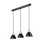 Luster na sajli NICO 3xE27/60W/230V crni