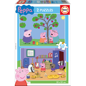 Puzzle Peppa Pig Educa 2x48 delov