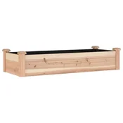 Vidaxl Vrtna visoka greda s podlogo 120x45x25 cm trden les jelke