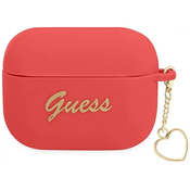 Guess GUAPLSCHSR AirPods Pro cover red Silicone Charm Heart Collection (GUAPLSCHSR)