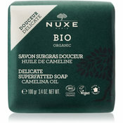 NUXE Bio Organic Delicate Superfatted Soap Camelina Oil nježan i ucinkovit sapun za tijelo i lice 100 g