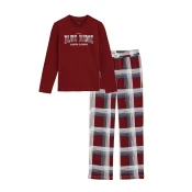 WE Fashion Pižama mešane barve/temno rdeča