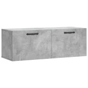 MAISON CHIC Stenska omarica - Zidna omarica betonsko siva 100x36,5x35 cm inženirski les iu459, (22062801)