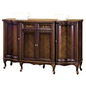 Casa Padrino luxury Art Nouveau sideboard dark brown 176 x 57.5 x H. 111 cm - Elegant solid wood cabinet with 4 doors and 2 drawers - Baroque & Art Nouveau Furniture