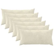 vidaXL Prevleka za blazino 6 pcs HEERLEN Krem 40 x 80 cm Mikrofibra