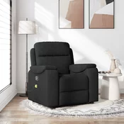 vidaXL vidaXL Masažni naslanjač črno blago, (21824452)
