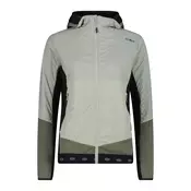 CMP WOMAN JACKET HYBRID FIX HOOD, ženska pohodna jakna, zelena 36Z6206