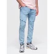 Moške marmorne slim fit kavbojke