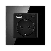 SmartHome Zidna uticnica, USB-C, Crna