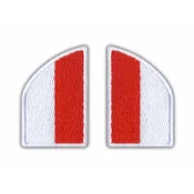shumee Našitek poljske zastave (ovratni zastavi, levi in desni) - Podloga z likanjem/toplotnim varjenjem - Vezen našitek/značka/emblem