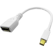 ROLINE Roline 12.03.3163 adapter [1x moški konektor mini Displayport - 1x ženski konektor DisplayPort] bela, (20429486)