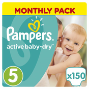 PAMPERS plenice Active Baby 5 Junior, 150 kosov