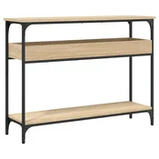Vidaxl Konzolna mizica s polico hrast sonoma 100x29x75 cm inženirski les