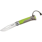 Opinel Opinel Outdoor-žepni nož Vel.8, zelene barve rezilo: Sandvik-jeklo 12C27 · ročaj: iz poliamida/steklenih vlaken dolžina r