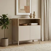 Hanah Home komoda Palmer, 80 cm, pešcar / hrast Sapphire