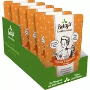 Bettys Landhausküche Mačja hrana v vrečki Adult - raca z oljem borage - 6 x 250 g
