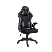Bit Force HYPNOSIS RGB-2D igraća stolica s potpornim jastučićima, PU koža, 2D naslon za ruke, nosivost 130kg, crna