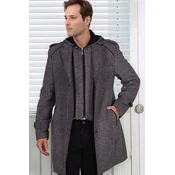 PLT9401 DEWBERRY MENS COAT-PRINT GREY