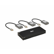 Tripp Lite 4-Port HDMI over Cat6 Extender Kit, Splitter/3x Pigtail Receivers - 4K 60 Hz, HDR, 4:4:4, PoC, 230 ft. (70.1 m), TAA
