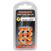 Two Tones Balls 10mm POP UP 12 kosov oranžová/bílá