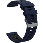 GS Univerzalni silikonski pašček 22 mm, temno moder/črn