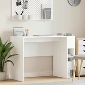 vidaXL Miza Bela 109 x 50 x 78 cm Konstruiran les